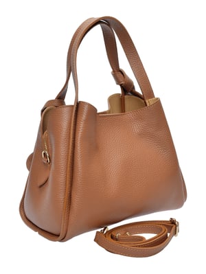Anna Luchini Braun Rindsledertasche