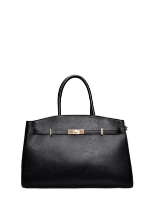 Anna Luchini Schwarz Rindsledertasche