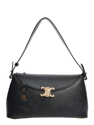 Anna Luchini Schwarz Rindsledertasche