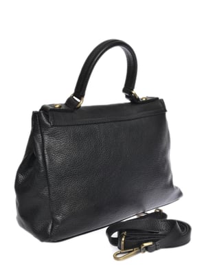 Isabella Rhea Schwarz Rindsledertasche