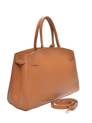 Anna Luchini Braun Rindsledertasche