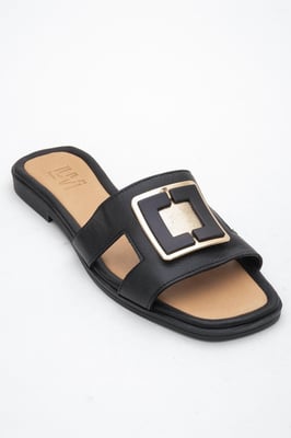 MILLIE Leder Schnalle Slide (Women)