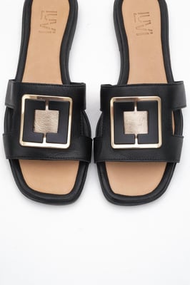 MILLIE Leder Schnalle Slide (Women)