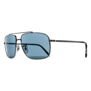 Ray-Ban Rechteck Unisex poliert Silber Blau RB3796