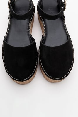 Viba Leder Espadrille Plateau Keilabsatz Sandalen (Damen)