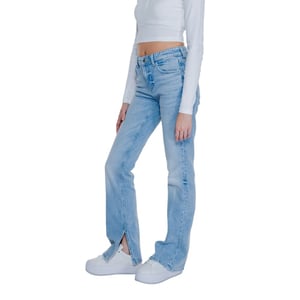 Hoch geschnittene Flared Jeans der 1970er Jahre