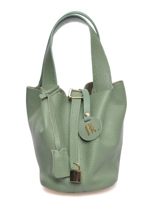 Anna Luchini Grün Rindsledertasche