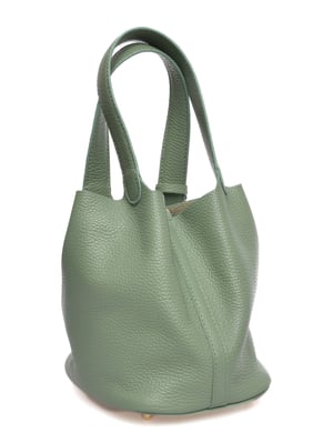 Anna Luchini Grün Rindsledertasche