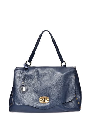 Anna Luchini Blau Rindsledertasche