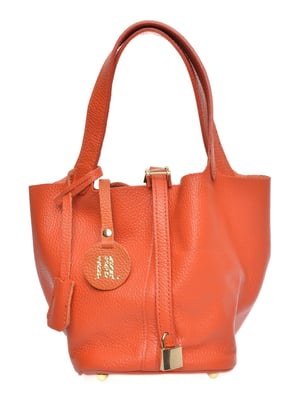 Anna Luchini Orange Rindsledertasche