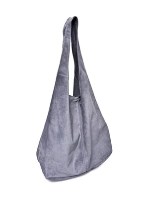 Anna Luchini Grau Rindsledertasche