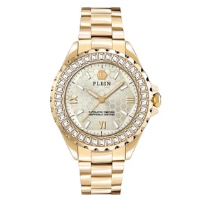 Philipp Plein Gold Edelstahl Armbanduhr