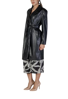Kunstleder-Trenchcoat mit Gürtel