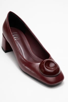 Mila Schnalle Eckige Zehenpartie Blockabsatz Pumps (Damen)
