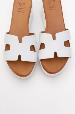 Lia Leder Plateau Sandale (Women)