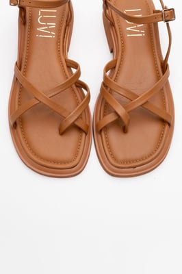 Antas Mit Riemchen Leder Flach Sandalen (Women)