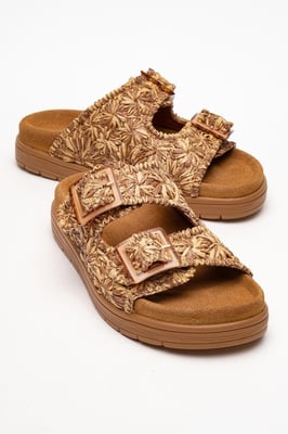 Milana Leder Double‑Strap Sandale (Women)