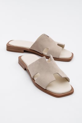 Jez Leder Slide Sandale (Women)