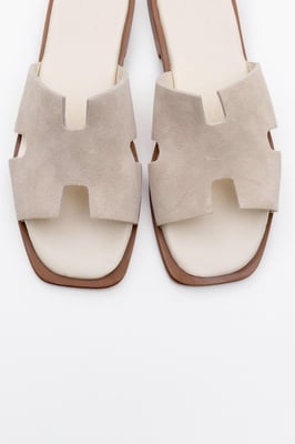 Jez Leder Slide Sandale (Women)