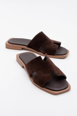 Jez Leder Slide Sandale (Women)