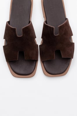 Jez Leder Slide Sandale (Women)
