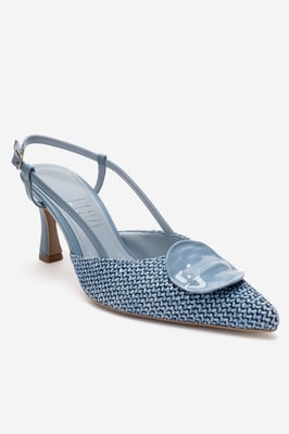 Levia Geflochtener Slingback-Pump mit spitzer Zehenpartie