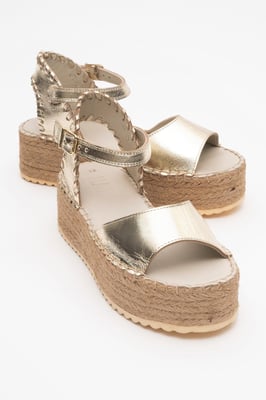 Serez Leder Plateau-Espadrilles Sandale (Damen)