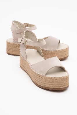 Serez Leder Plateau-Espadrilles Sandale (Damen)