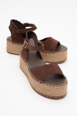 Serez Leder Plateau-Espadrilles Sandale (Damen)