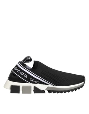 Dolce & Gabbana Schwarze Slip-On Sorrento Low-Top Sneakers