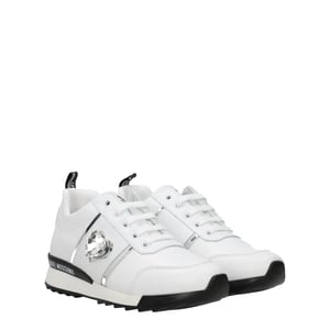 Love Moschino Weiße Leder Low-Top Sneakers