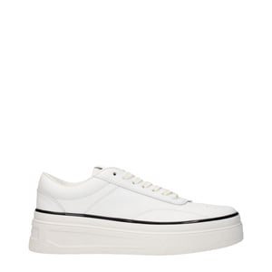 Jil Sander Weiße Leder Plateausneaker