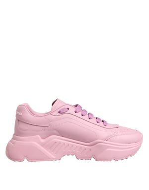 Dolce & Gabbana Pink Leder Daymaster Low Top Sneakers Schuhe