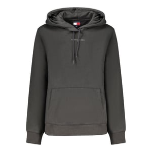 Tommy Hilfiger Schwarzes Baumwoll-Damen-Sweatshirt mit Kapuze