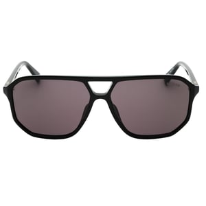 Guess Sonnenbrille Mit Glänzend Schwarzem Rahmen Und Rauchfarbenen Gläsern