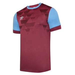 Umbro - "Vier" Trikot für Kinder (Weinrot/Himmelblau)