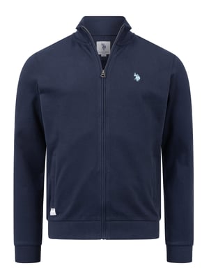 U.S. Polo Assn. Herren Sweatjacke mit Stehkragen aus 100 % Baumwolle