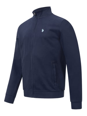 U.S. Polo Assn. Herren Sweatjacke mit Stehkragen aus 100 % Baumwolle