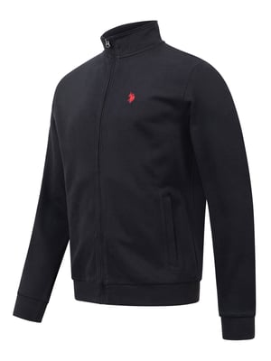 U.S. Polo Assn. Herren Sweatjacke mit Stehkragen aus 100 % Baumwolle
