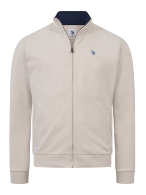 U.S. Polo Assn. Herren Sweatjacke mit Stehkragen aus 100 % Baumwolle