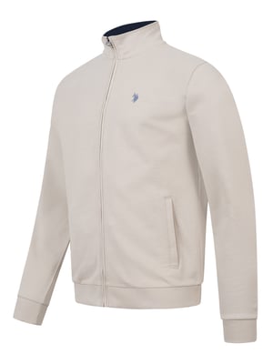 U.S. Polo Assn. Herren Sweatjacke mit Stehkragen aus 100 % Baumwolle