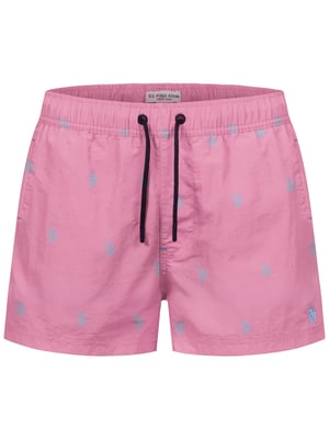 U.S. Polo Assn. Herren Badeshorts mit Allover-Logo-Design