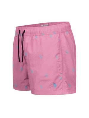 U.S. Polo Assn. Herren Badeshorts mit Allover-Logo-Design