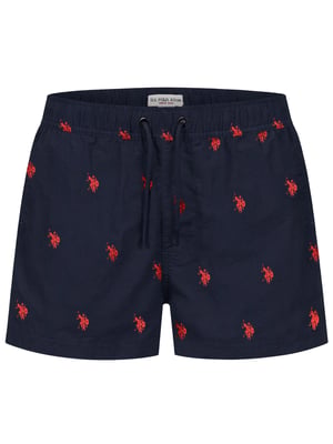 U.S. Polo Assn. Herren Badeshorts mit Allover-Logo-Design