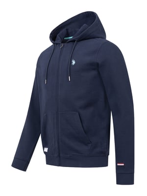 U.S. Polo Assn. Herren Sweatjacke mit Kapuze aus 100 % Baumwolle
