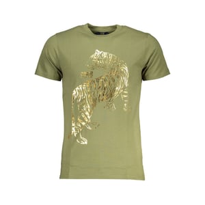 Cavalli Class Verde Baumwolle Herren T-Shirt