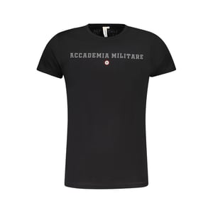 Accademia Militare Schwarzes Baumwoll-T-Shirt für Herren