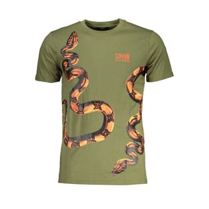 Cavalli Class Verde Baumwoll Herren T-Shirt