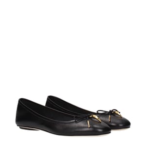 Chloé Schwarze Leder Ballerinas