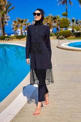 Marina Black Modest Bademode Burkini